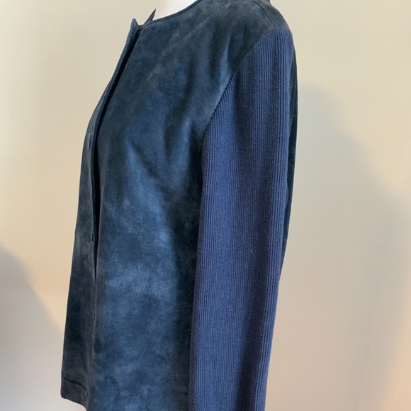 Linea by Louis dell olio blue leather jacket - Picture 2 of 5